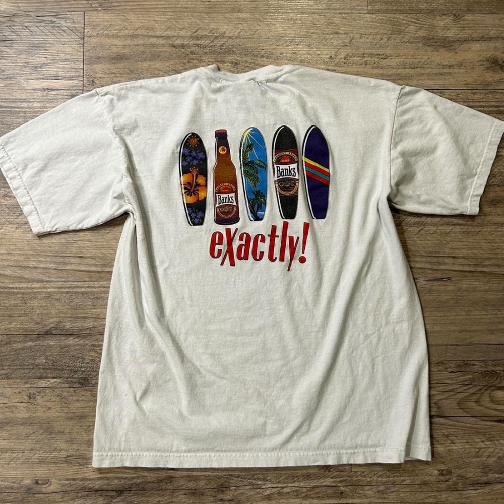 Vintage 90s Banks Beer Surf’s Up BARBADOS Tee